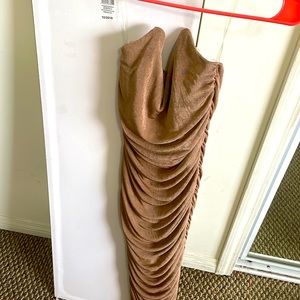 Beautiful stylish brown midi dress. Size :S . Very stretchy